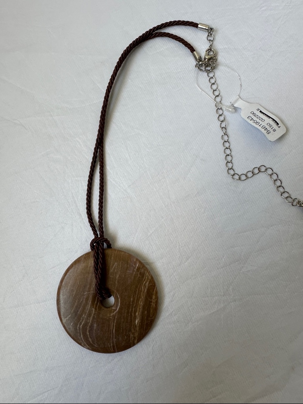 Free People Brown Round Pendant Necklace